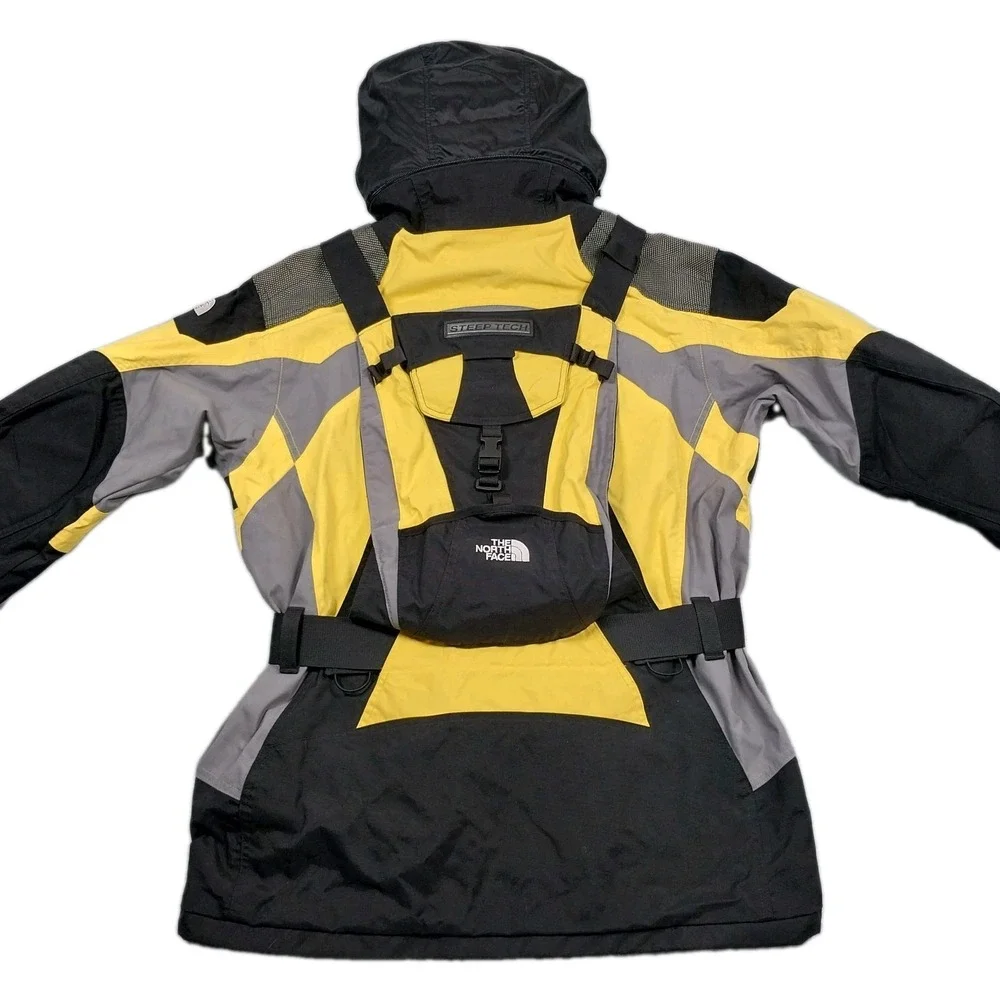 The North Face Steep Tech Jacket Mens Large Black Yellow Scot Schmidt Work Ski